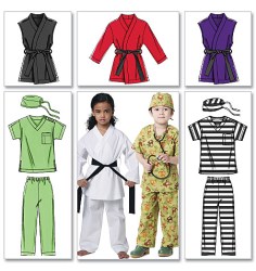 6184 MCCALLS EASY CHILDREN COSTUMES TOPS, BOTTOMS PATTERN 2-5 UNCUT